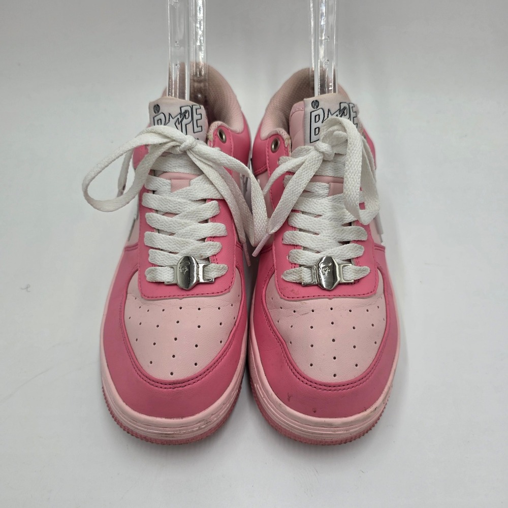 Bape Sta Low Hello Kitty Pink Sneakers US 4.5 M EUR 36.5 Leather Streetwear